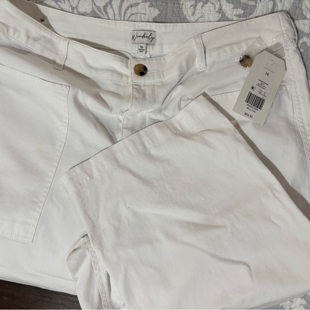 Wonderly Ivory Wide-Leg Trousers